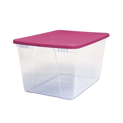 transparent pink storage containers